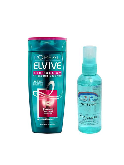 loreal elvive fibrology thickening shampoo with pink root hair serum - 13837674 - Very Small Image - 1