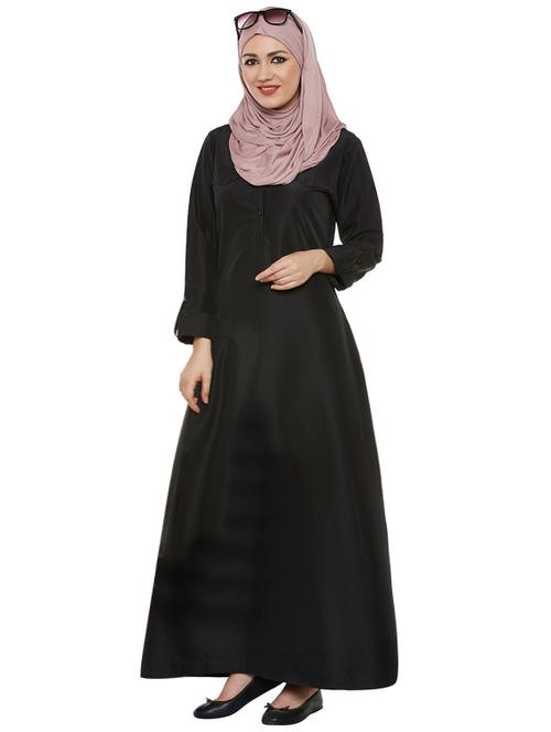 momin libas black crepe abaya - 13837824 - Very Small Image - 1