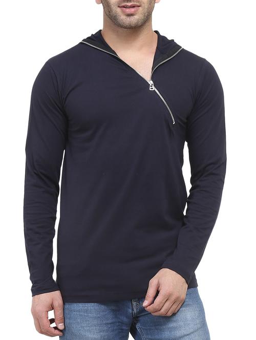navy blue cotton t-shirt - 13837968 - Very Small Image - 1