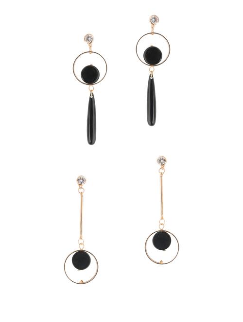 gold metal combo earring - 13838522 - Very Small Image - 1