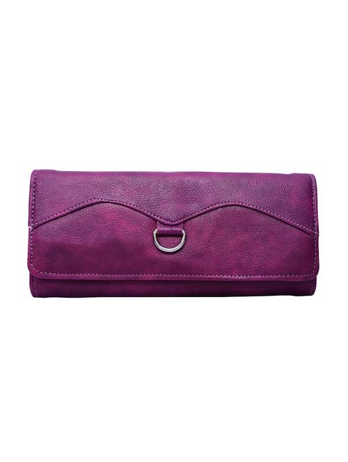 purple leatherette  envelope clutch - 13842147 - Very Small Image - 1
