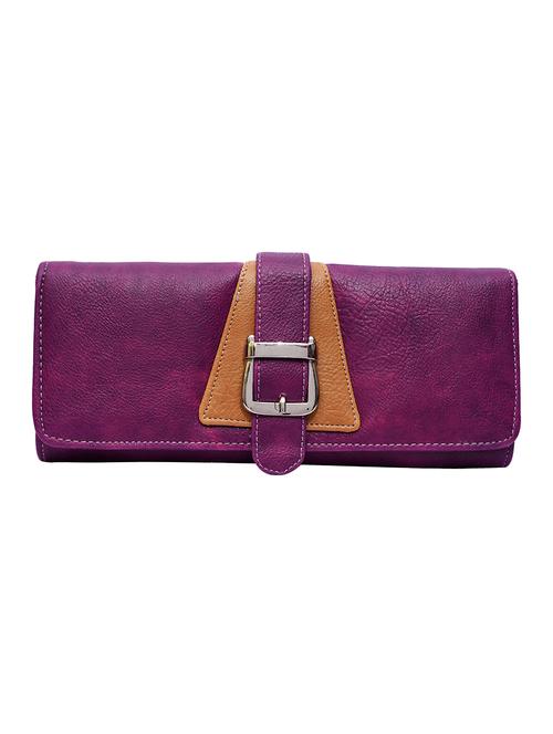 purple leatherette  clutch - 13842156 - Very Small Image - 1