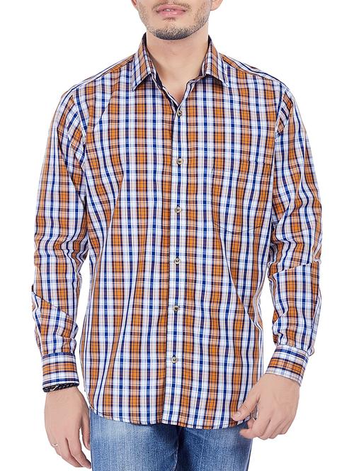 blue cotton casual shirt - 13842626 - Very Small Image - 1