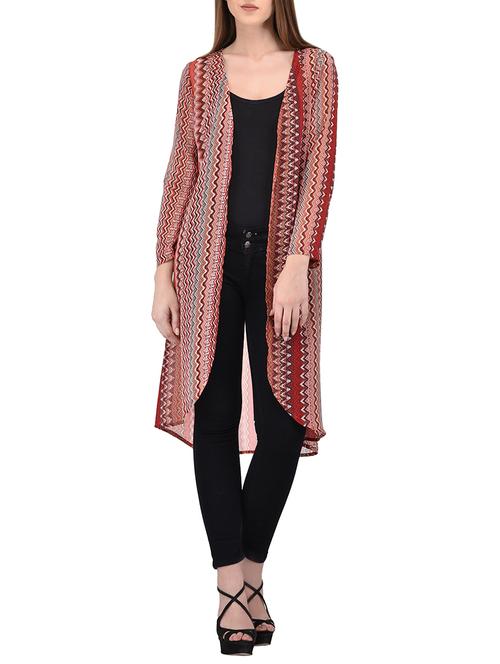 printed multicolored long shrug - 13842737 - Very Small Image - 1