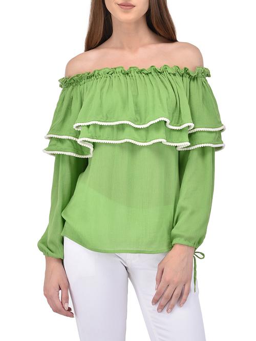 women's ruffle off shoulder top - 13842753 - Very Small Image - 1