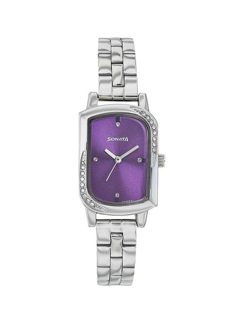sonata purple dial analog watch for women - 87001sm04 - 13844415 - Very Small Image - 1