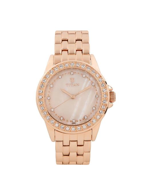 titan gold dial analog watch for women - 9798wm01 - 13844495 - Very Small Image - 1