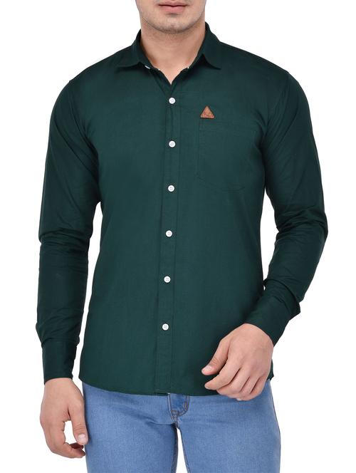 green cotton casual shirt - 13844992 - Very Small Image - 1