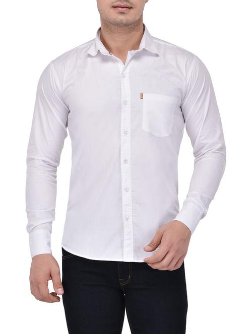 white cotton casual shirt - 13845033 - Very Small Image - 1