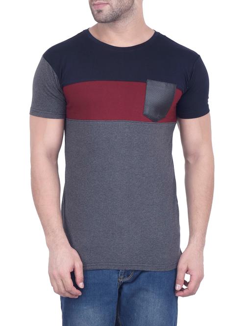 multi color- block cotton t-shirt - 13845590 - Very Small Image - 1