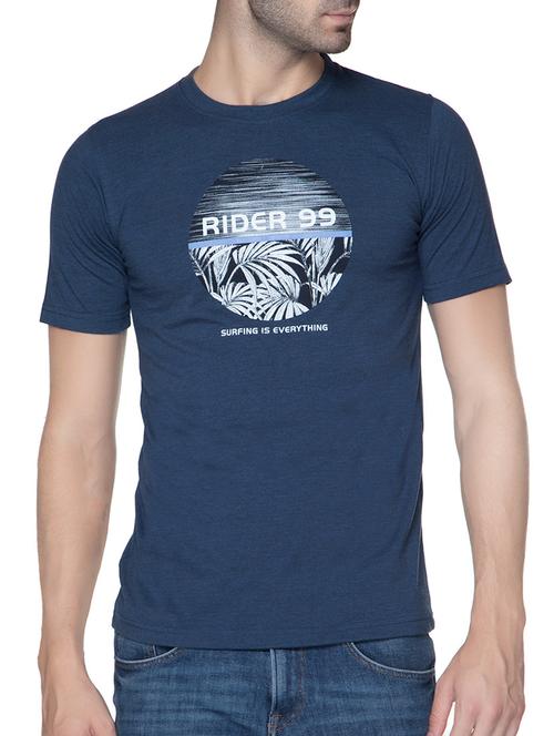 navy blue cotton t-shirt - 13845591 - Very Small Image - 1
