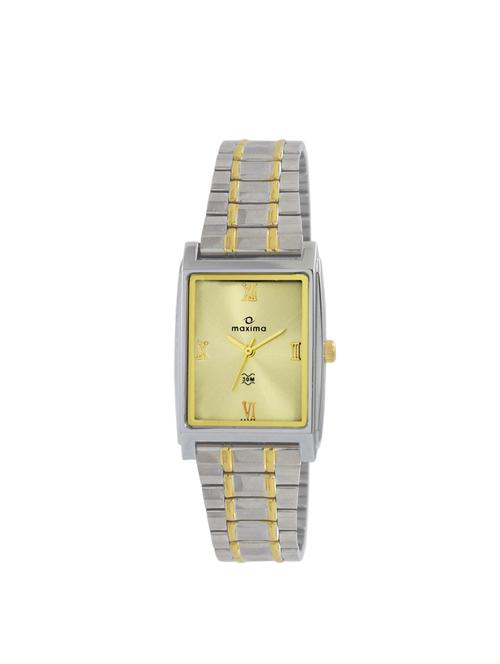maxima gold dial analog watch for men - 43344cmgt - 13847038 - Very Small Image - 1