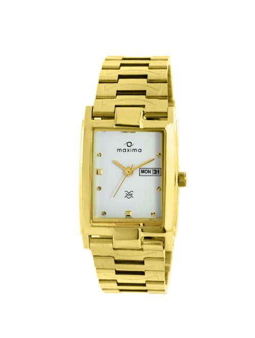 maxima white dial analog watch for men - 15362cmgy - 13847049 - Very Small Image - 1