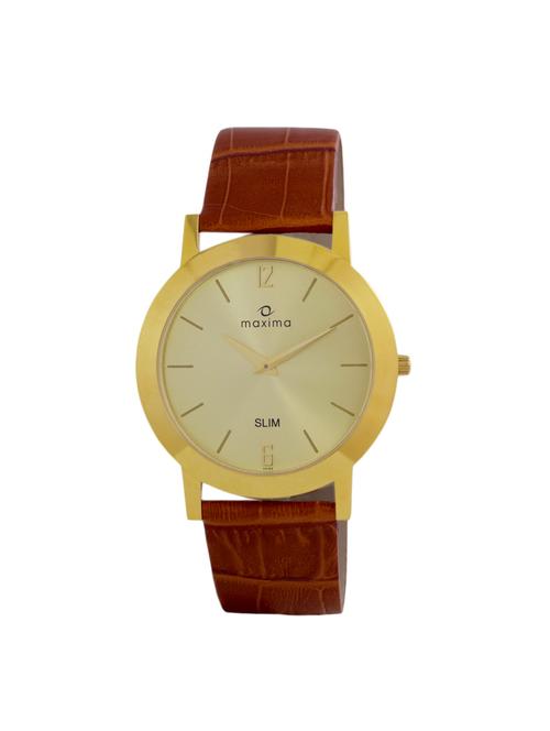 maxima gold dial analog watch for men - 42102lmgy - 13847057 - Very Small Image - 1