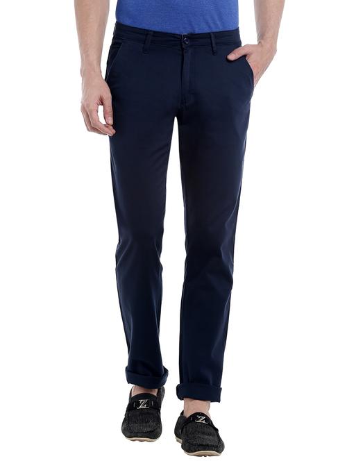 navy blue cotton chinos - 13848572 - Very Small Image - 1