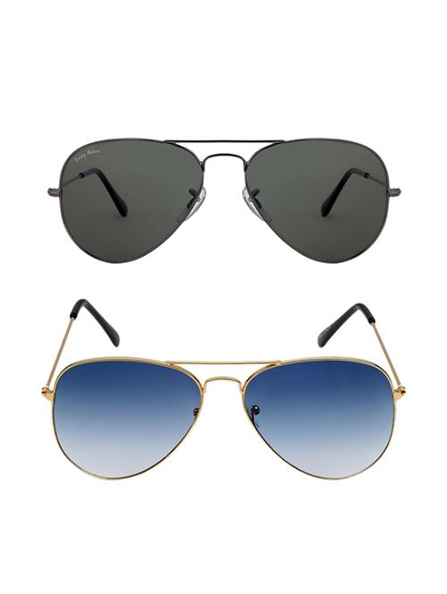 being adam  uv protected aviator combo of set 2 unisex sunglasses - 13850187 - Very Small Image - 1