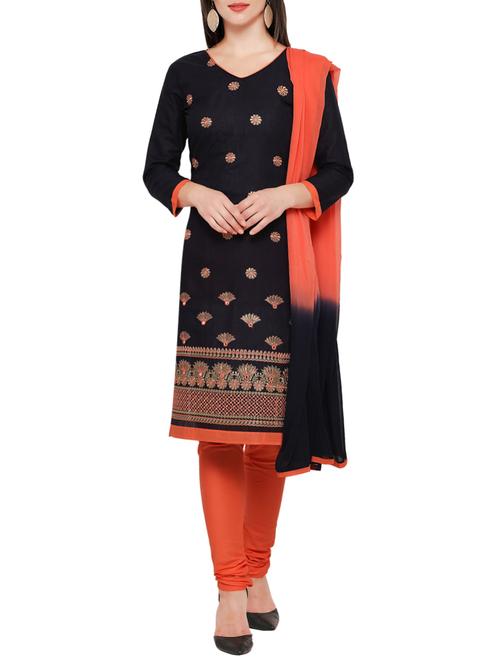 blue unstitcehd churidaar suit - 13851412 - Very Small Image - 1