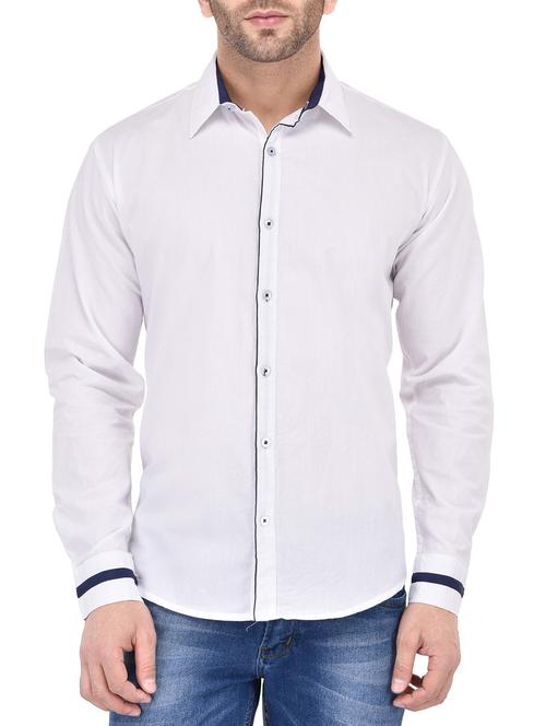 white cotton casual shirt - 13851454 - Very Small Image - 1