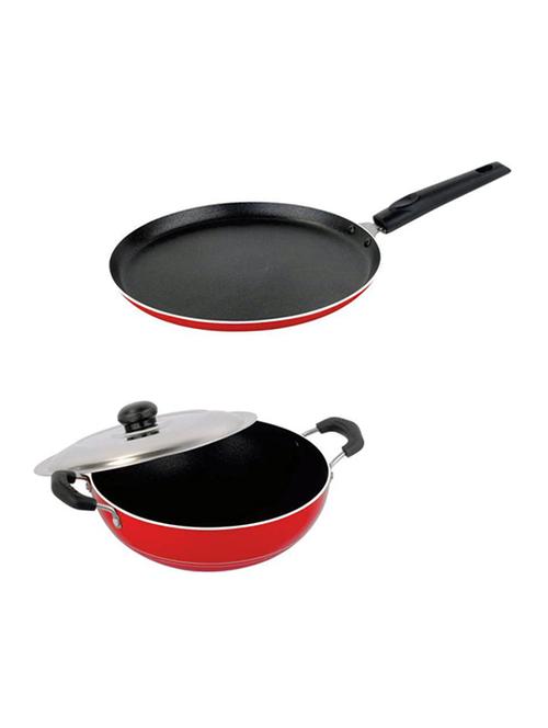 omic classic range combo 2 pcs set of crispy dosa tawa & deep kadhai - 13851853 - Very Small Image - 1
