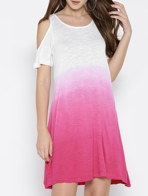 pink ombre viscose dress - 13852037 - Very Small Image - 1