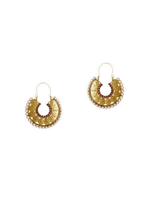 red brass chandelier earrings - 13854908 - Very Small Image - 1