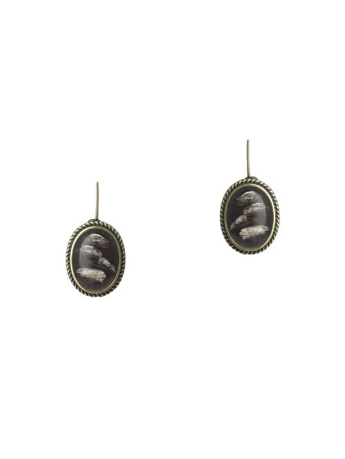 Black Metal Studs Earrings - 13855053 - Very Small Image - 1