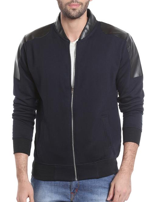 blue cotton casual jacket - 13855342 - Very Small Image - 1