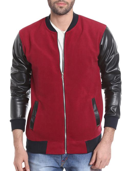 red cotton casual jacket - 13855345 - Very Small Image - 1