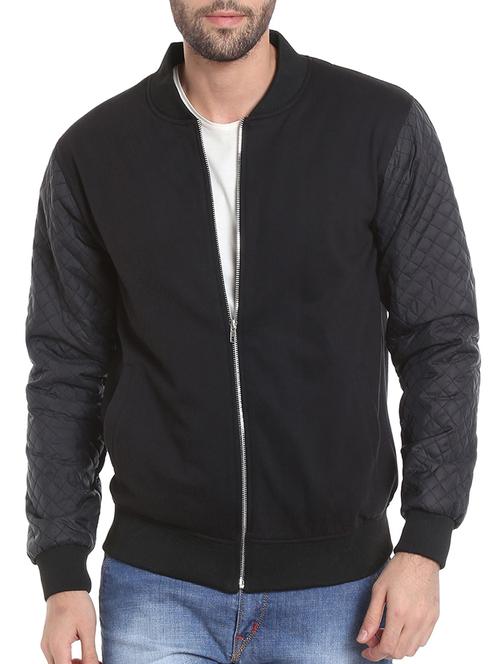 black solid bomber jacket - 13855346 - Very Small Image - 1