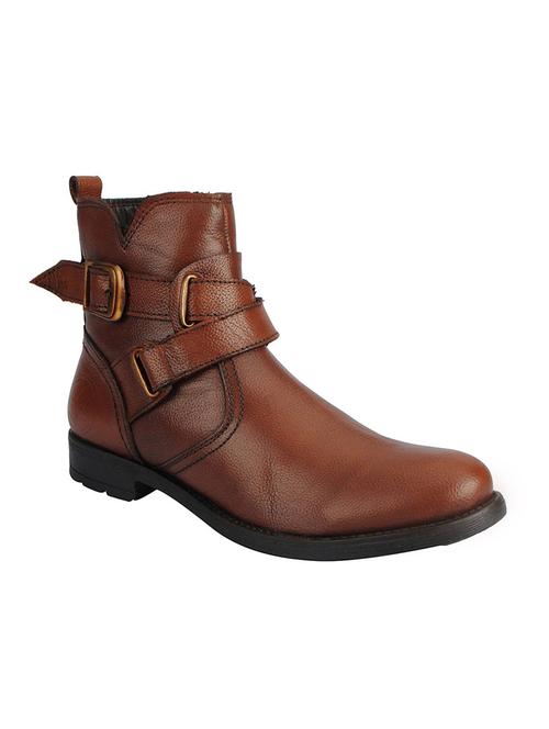 tan leather slip on boot - 13855949 - Very Small Image - 1
