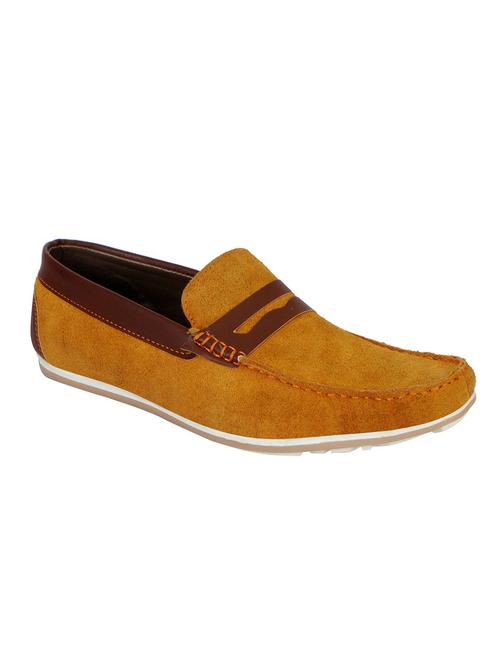 Tan Suede Slip On Loafers - 13855972 - Very Small Image - 1