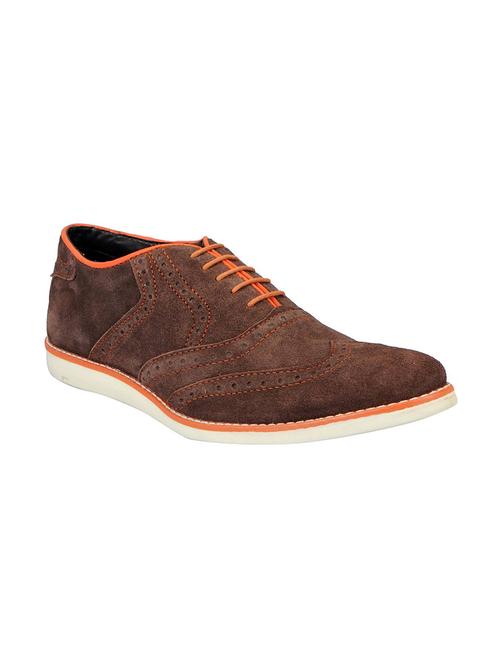 brown suede lace-up brouge - 13856027 - Very Small Image - 1