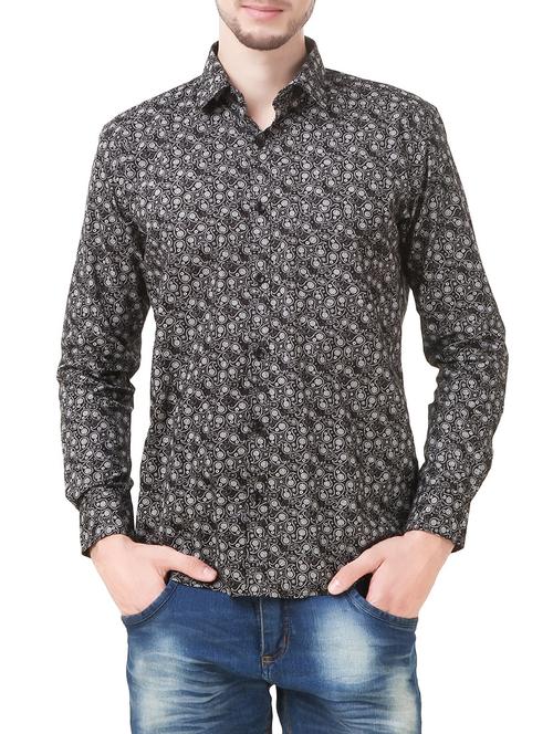 black cotton casual shirt - 13857347 - Very Small Image - 1