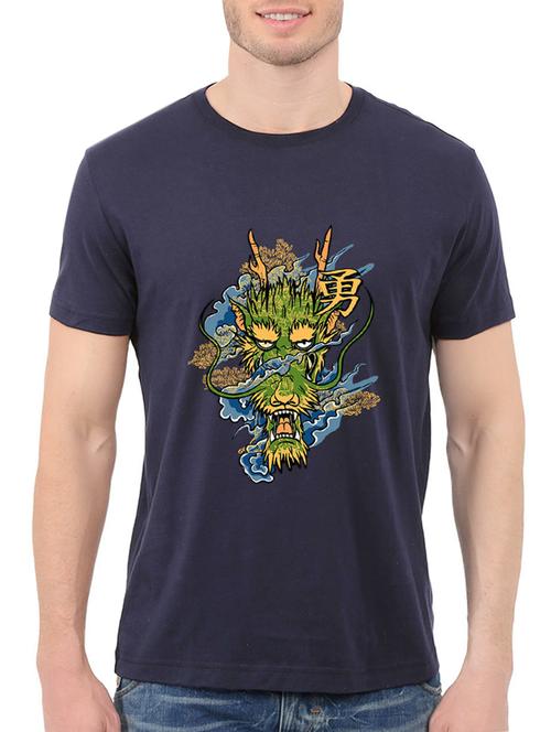 navy blue cotton t-shirt - 13858176 - Very Small Image - 1