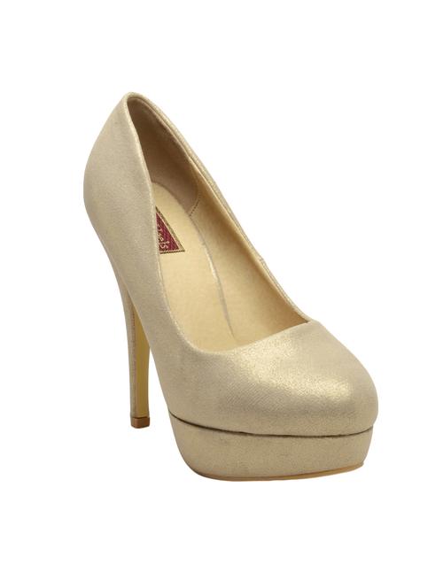 gold faux leather platforms pumps - 13859928 - Very Small Image - 1