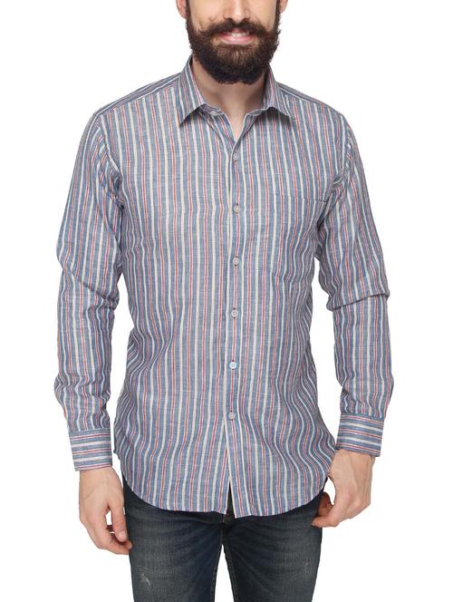 grey cotton casual shirt - 13860448 - Very Small Image - 1