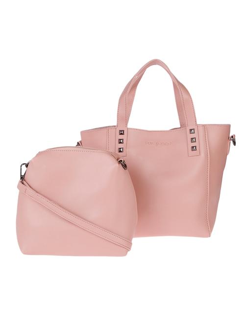 pink leatherette  regular handbag - 13860764 - Very Small Image - 1