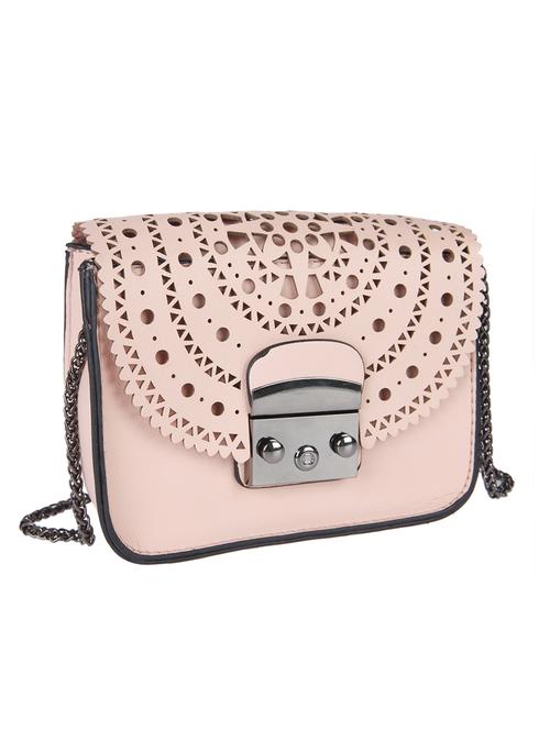 pink leatherette  sling bag - 13860799 - Very Small Image - 1