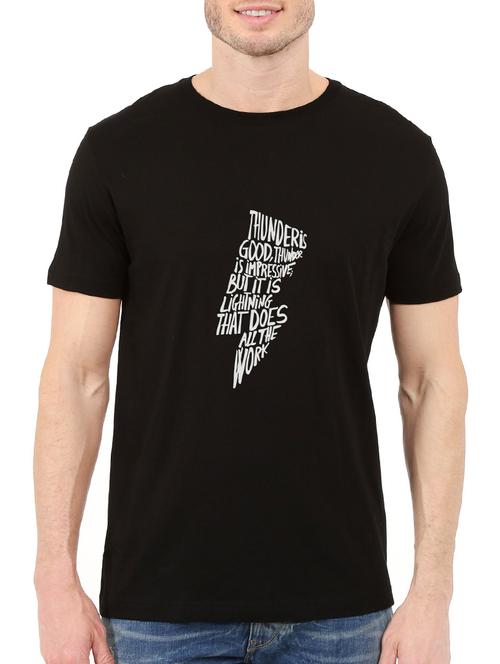 black cotton t-shirt - 13861022 - Very Small Image - 1