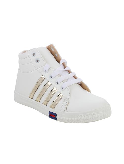 white canvas laceup sneakers - 13861107 - Very Small Image - 1