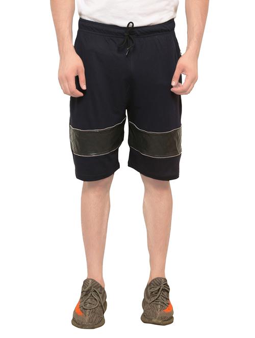 navy blue cotton shorts - 13865338 - Very Small Image - 1