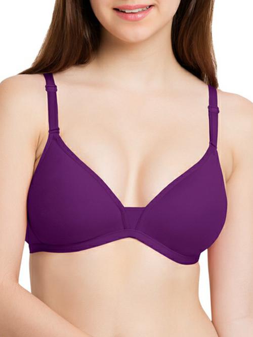 purple cotton tshirt bra - 13865907 - Very Small Image - 1