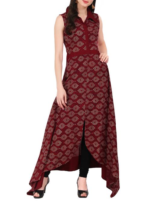 shirt collor high low kurta - 13866798 - Very Small Image - 1