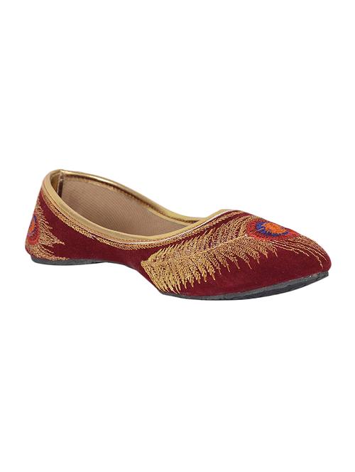 maroon  slip on jutis - 13869768 - Very Small Image - 1