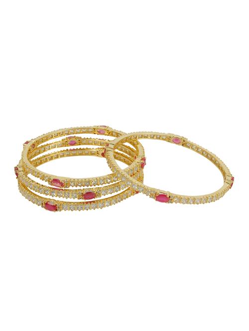 pink gold tone stone bangles - 13869908 - Very Small Image - 1