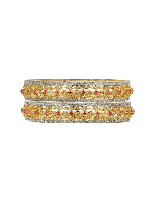 pink gold tone stone bangles - 13869910 - Very Small Image - 1