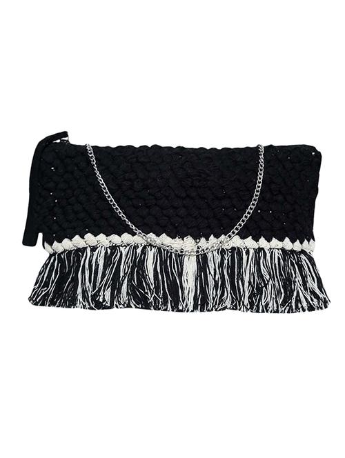 black  cotton regular sling bag - 13870528 - Very Small Image - 1