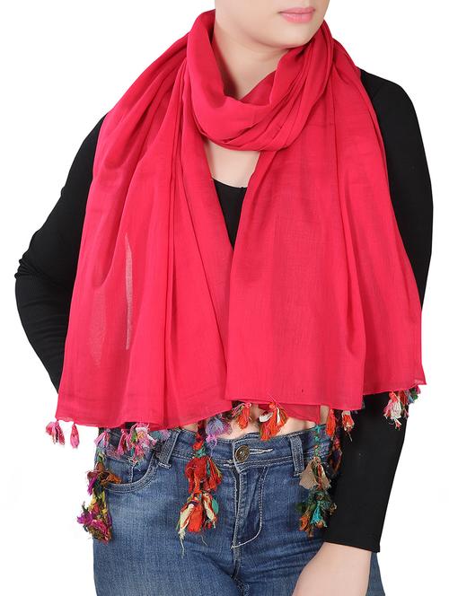 pink cotton scarf - 13873209 - Very Small Image - 1