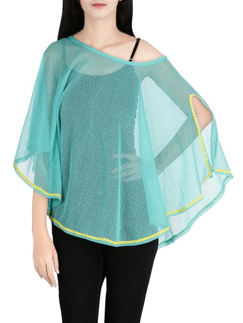 blue poly knit summer poncho - 13873574 - Very Small Image - 1