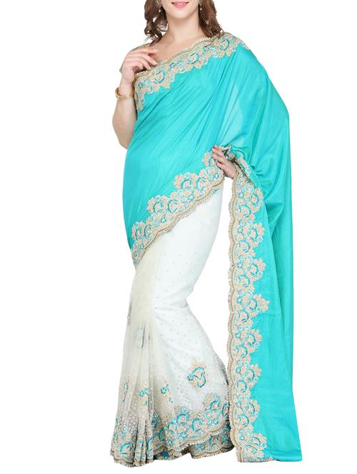 brijraj blue embroidered saree - 13876485 - Very Small Image - 1